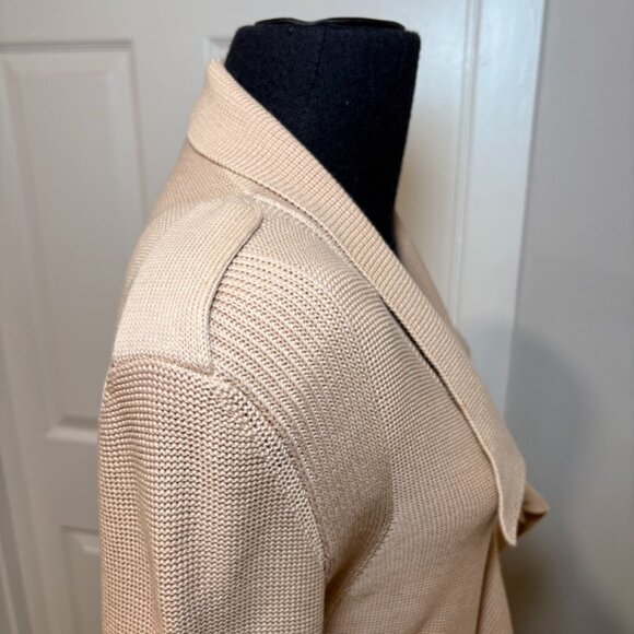 Sonia Rykiel Paris Beige Tie Cardigan, Sz 38 - Picture 4 of 6